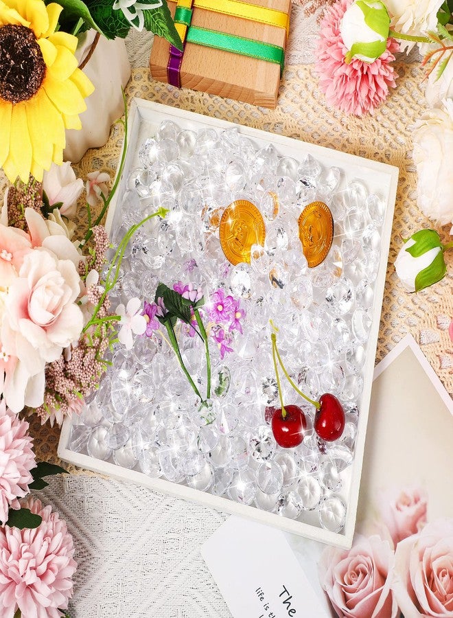 Mtlee 400 Pcs 0.8 Inch 20mm Clear Fake Diamonds Wedding Table Diamond Decor Scattering Crystal Diamonds for Decoration Vase Filler Jewelry for Wedding Anniversary Engagement Bridal Shower Party Decors - Image 4